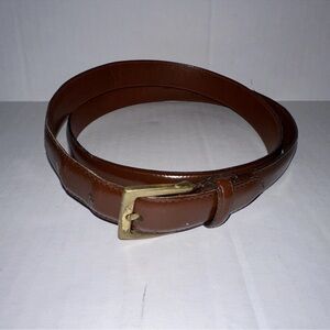 Vintage Coach 5934 Burgundy  Leather Dress  Belt Brass Buckle Men's 40  USA